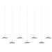 Royyo Pendant (linear with 7 pendants) Silver Silver Canopy - Pendant