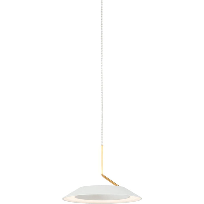 Royyo Pendant (single) Matte White with Gold accent - Pendant