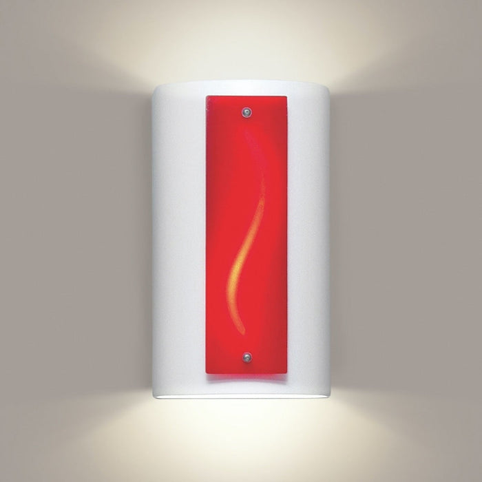 Ruby Current Satin White Wall Sconce - Wall Sconce