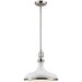 Rutherford Gloss White Polished Nickel Pendant - Pendants