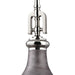 Rutherford Polished Nickel Weathered Zinc Pendant - Pendants