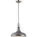 Rutherford Polished Nickel Weathered Zinc Pendant - Pendants