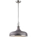 Rutherford Polished Nickel Weathered Zinc Pendant - Pendants