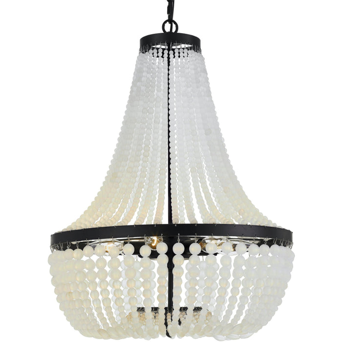 Rylee 6 Light Matte Black Chandelier - Chandeliers