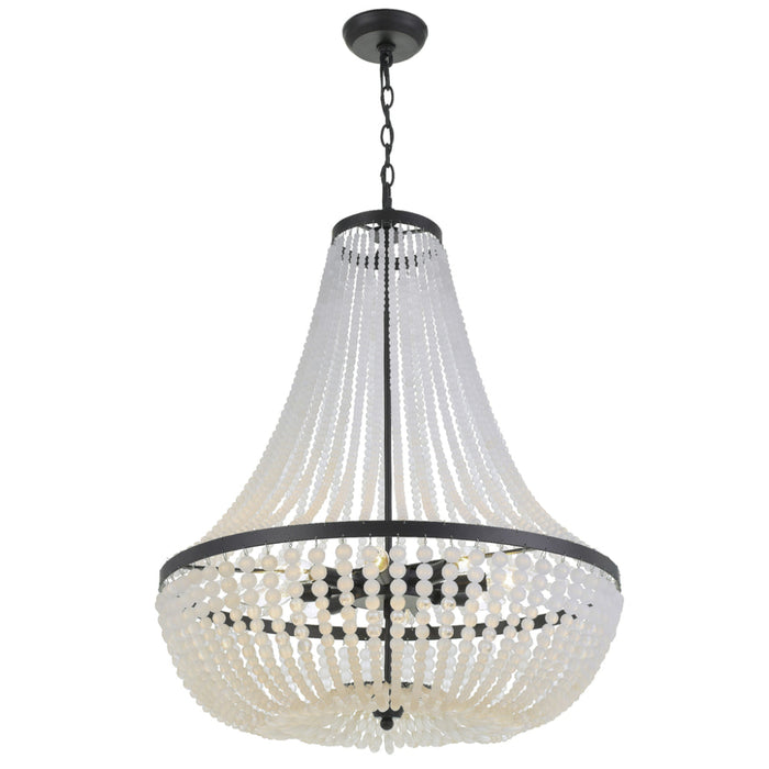 Rylee 8 Light Matte Black Chandelier - Chandeliers