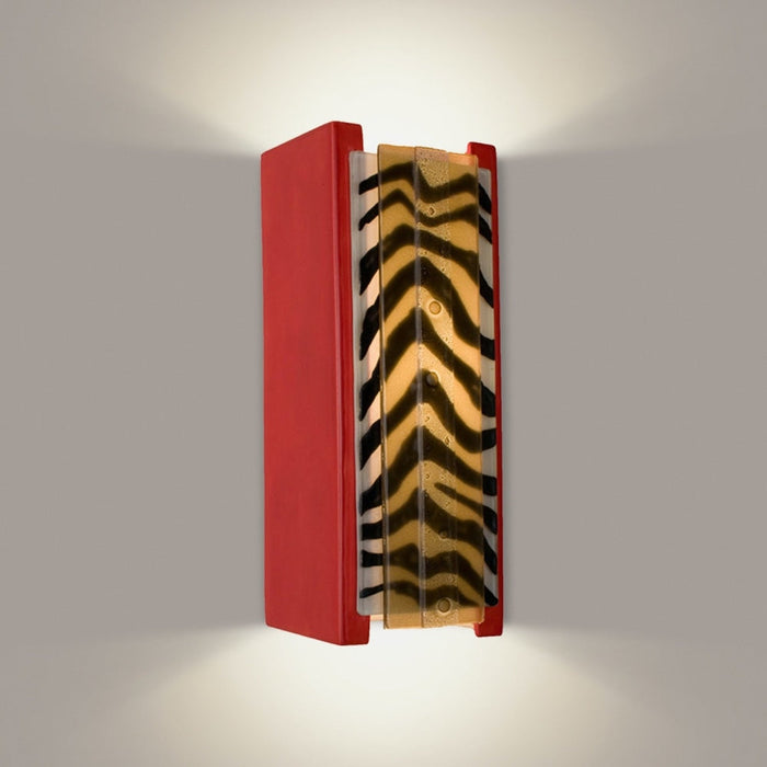 Safari Matador Red and Zebra Caramel Wall Sconce - Wall Sconce