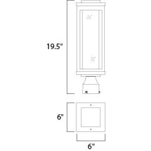 Salon LED Black LED Outdoor Pole/Post Mount - Outdoor Pole/Post Mount