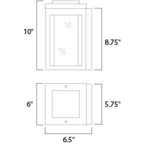 Salon LED Black LED Outdoor Wall Mount - Outdoor Wall Mount