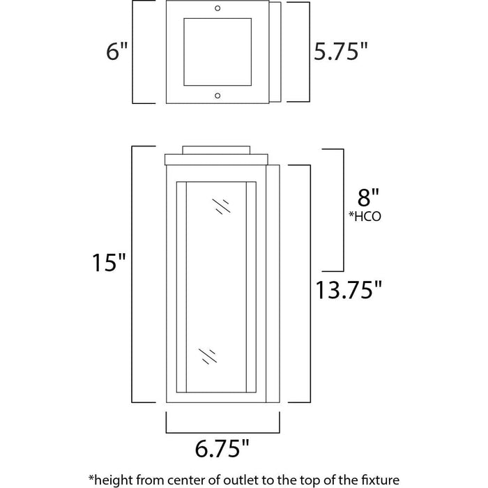Salon LED Black LED Outdoor Wall Mount - Outdoor Wall Mount
