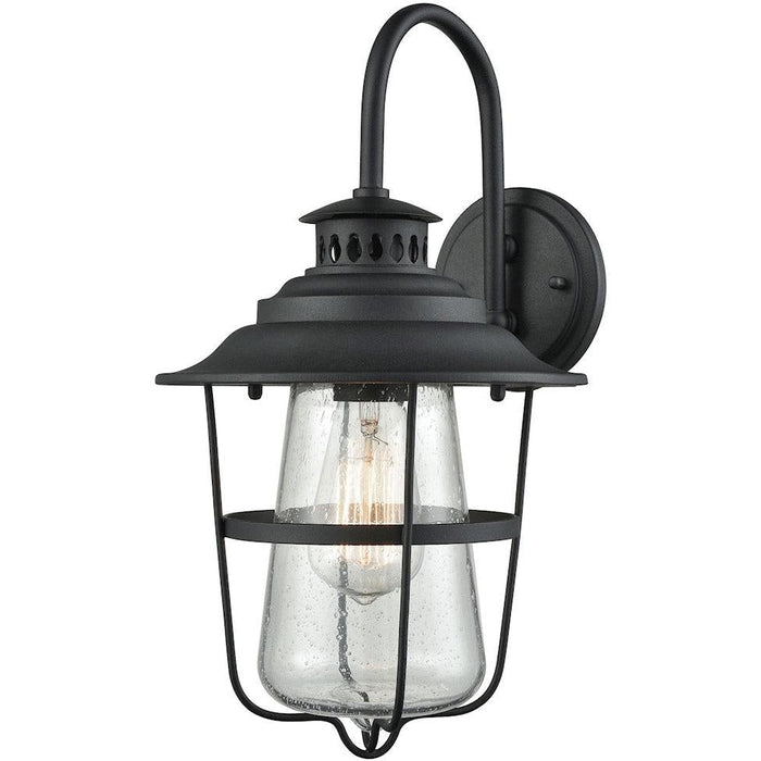 San Mateo Textured Matte Black Outdoor Sconce - Outdoor Sconce