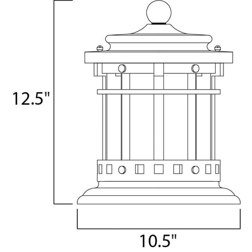 Santa Barbara DC Sienna Outdoor Deck Lantern - Outdoor Deck Lantern
