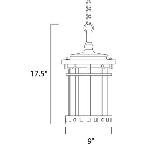 Santa Barbara DC Sienna Outdoor Hanging Lantern - Outdoor Hanging Lantern