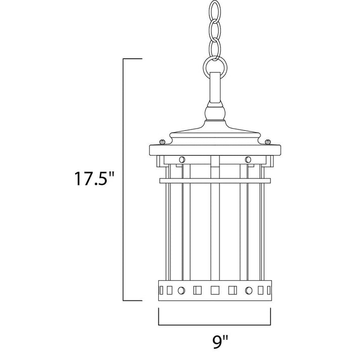 Santa Barbara DC Sienna Outdoor Hanging Lantern - Outdoor Hanging Lantern