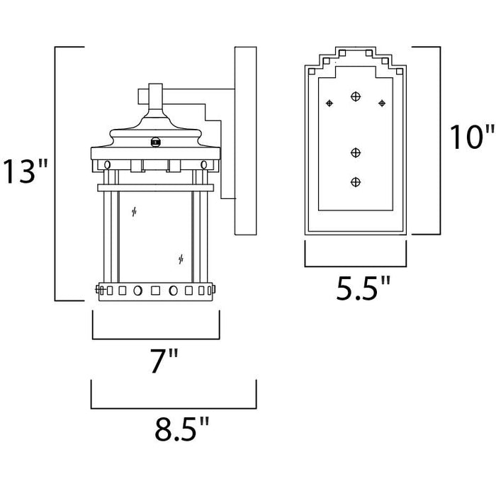 Santa Barbara VX Sienna Outdoor Wall Mount - Outdoor Wall Mount