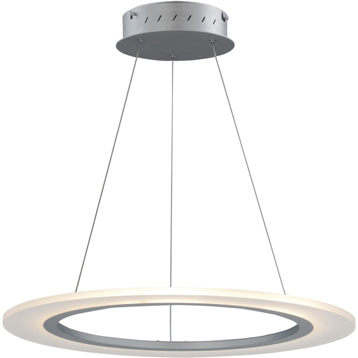 Saturn II LED Matte Silver LED Entry Foyer Pendant - Pendants
