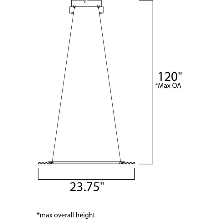 Saturn II LED Matte Silver LED Entry Foyer Pendant - Pendants