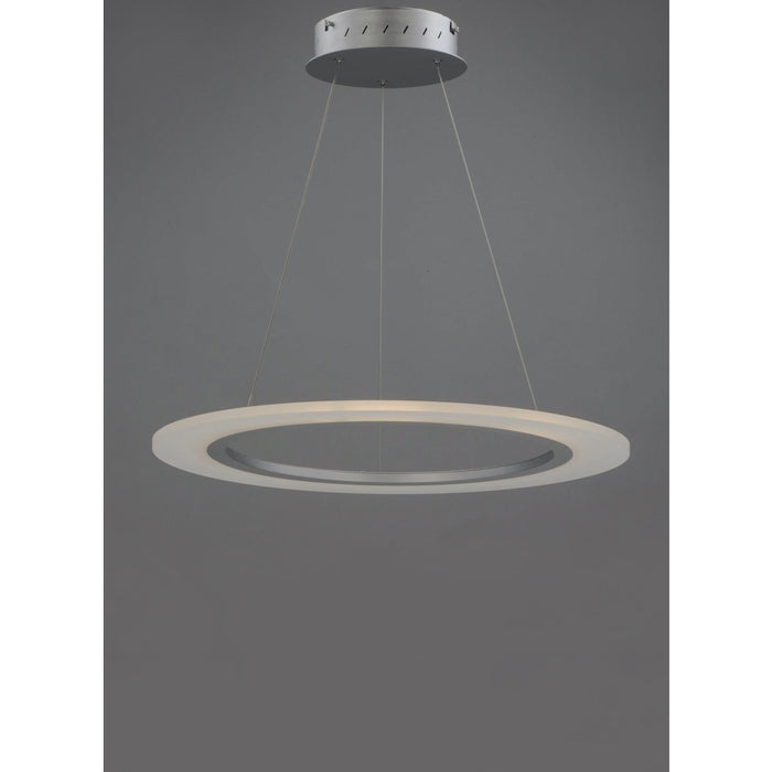 Saturn II LED Matte Silver LED Entry Foyer Pendant - Pendants