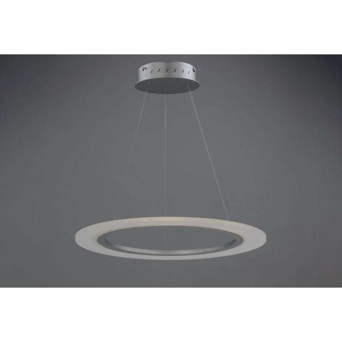 Saturn II LED Matte Silver LED Entry Foyer Pendant - Pendants