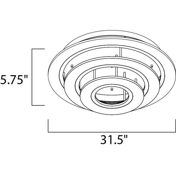 Saturn II LED Matte Silver LED Flush Mount - Flushmounts