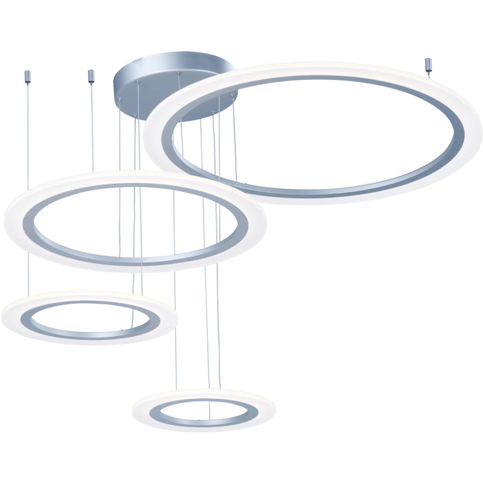 Saturn II LED Matte Silver LED Multi-Light Pendant - Pendants