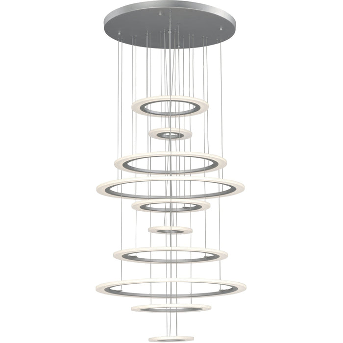 Saturn II LED Matte Silver LED Multi-Light Pendant - Pendants
