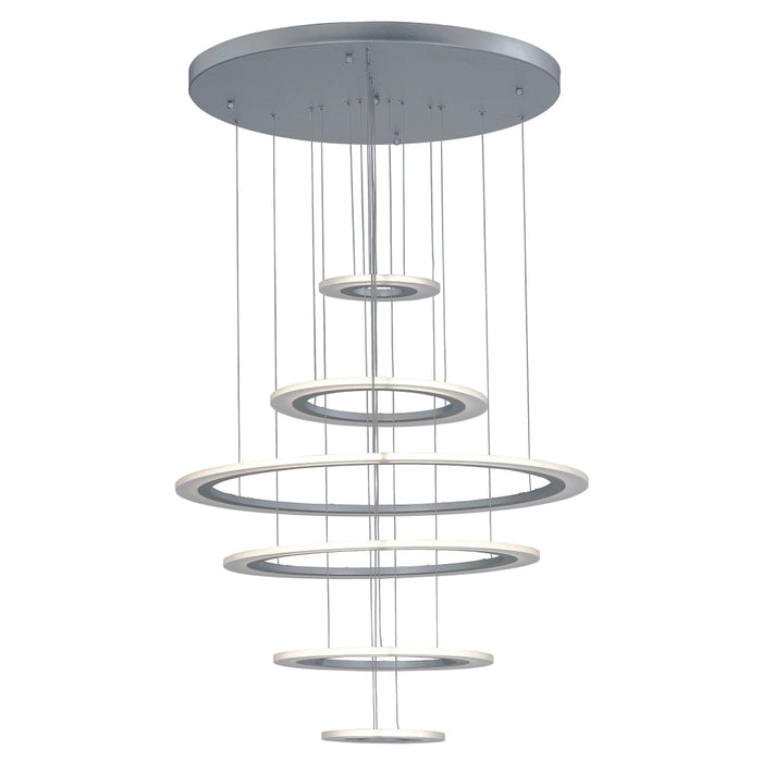 Saturn II LED Matte Silver LED Multi-Light Pendant - Pendants