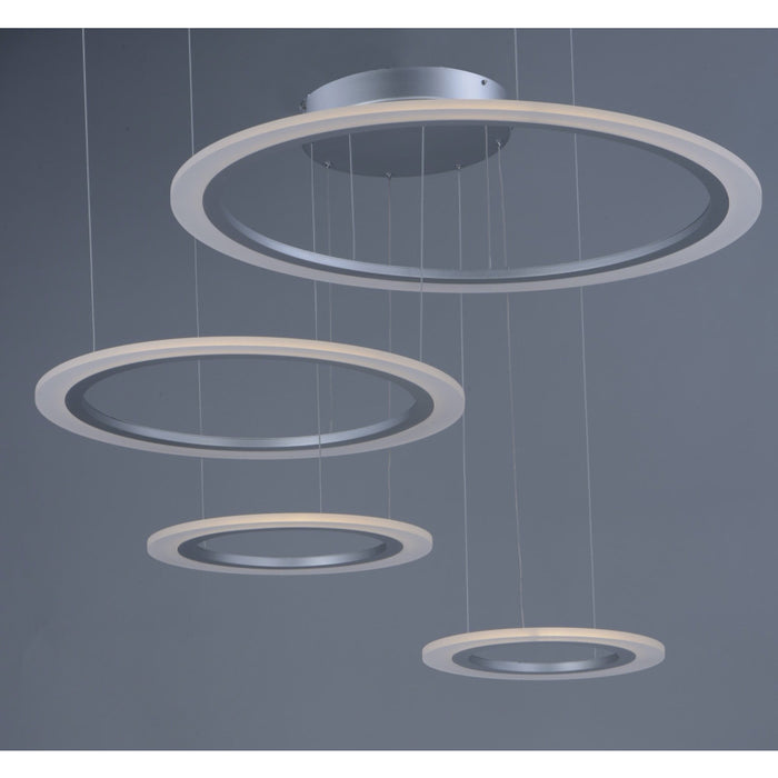 Saturn II LED Matte Silver LED Multi-Light Pendant - Pendants