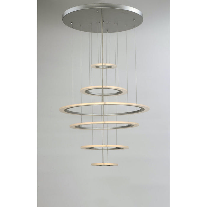 Saturn II LED Matte Silver LED Multi-Light Pendant - Pendants