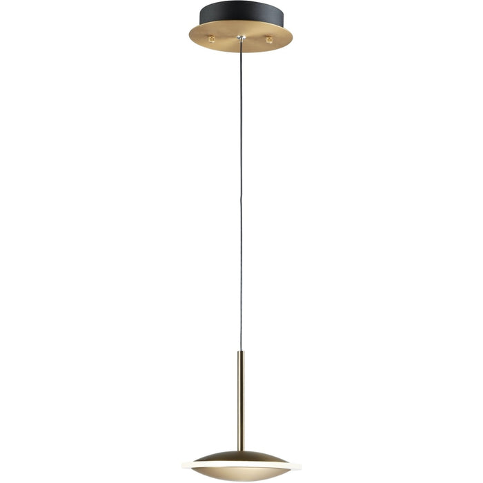 Saucer Black / Gold LED Mini Pendant - Mini-Pendants