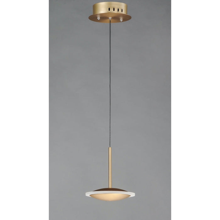 Saucer Black / Gold LED Mini Pendant - Mini-Pendants