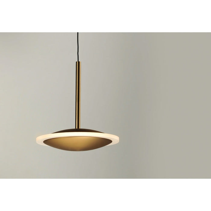 Saucer Black / Gold LED Mini Pendant - Mini-Pendants