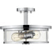Savannah Chrome Semi-Flushmount | theLightShop