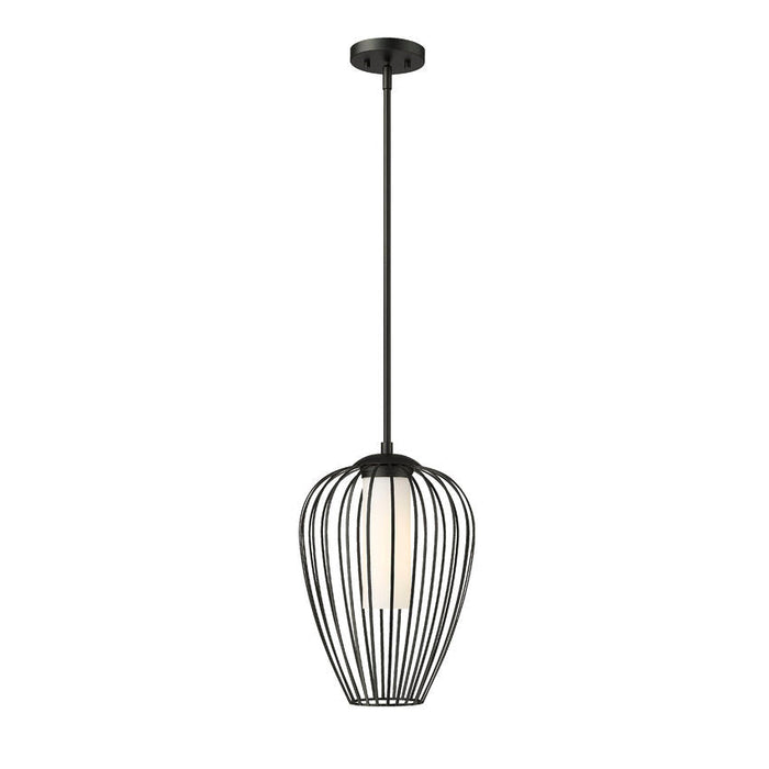 Savanti Matte Black 1 Light 12 Inch Pendant Z-Lite 7507-12MB | theLightShop