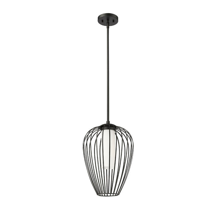 Savanti Matte Black 1 Light 12 Inch Pendant Z-Lite 7507-12MB | theLightShop