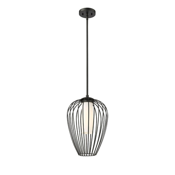 Savanti Matte Black 1 Light 12 Inch Pendant Z-Lite 7507-12MB | theLightShop