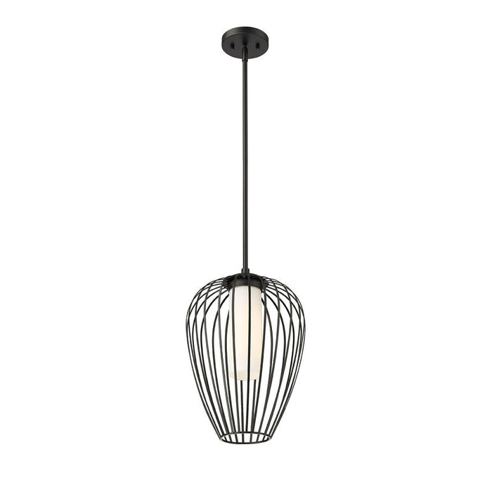 Savanti Matte Black 1 Light 12 Inch Pendant Z-Lite 7507-12MB | theLightShop