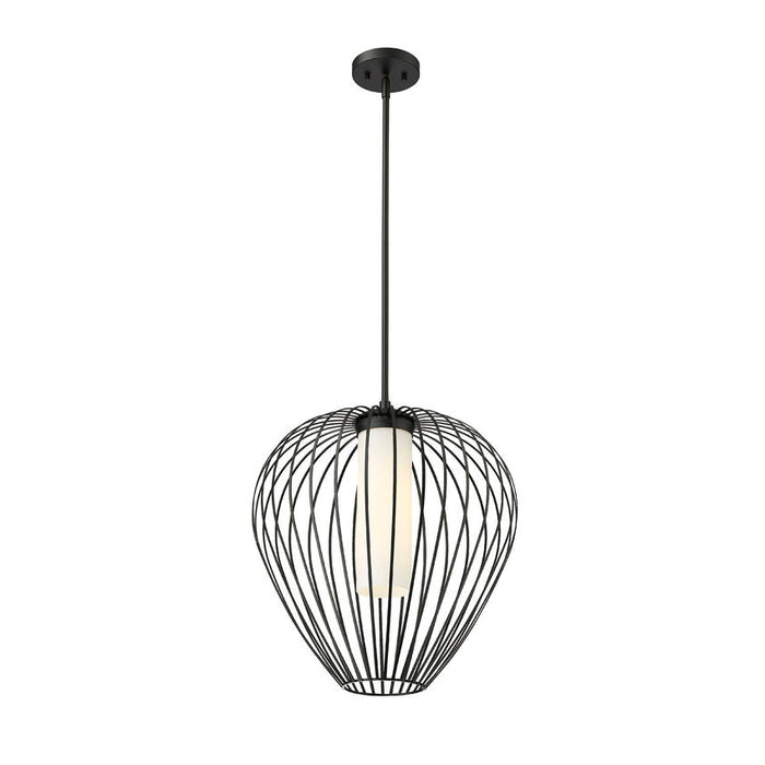 Savanti Matte Black 1 Light 18 Inch Pendant Z-Lite 7507-18MB | theLightShop
