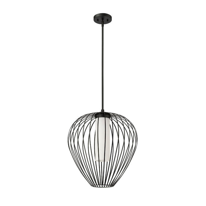 Savanti Matte Black 1 Light 18 Inch Pendant Z-Lite 7507-18MB | theLightShop