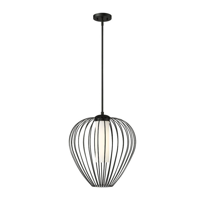 Savanti Matte Black 1 Light 18 Inch Pendant Z-Lite 7507-18MB | theLightShop