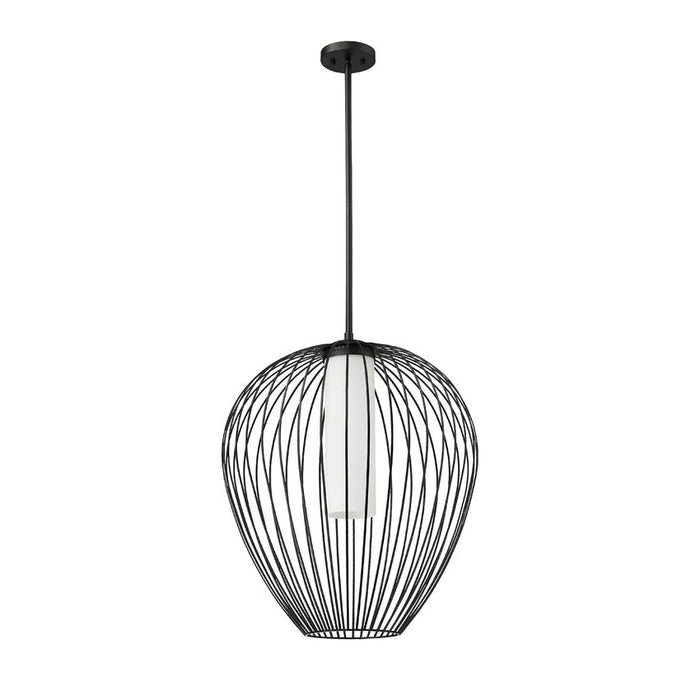 Savanti Matte Black 1 Light 22 Inch Pendant Z-Lite 7507-22MB | theLightShop