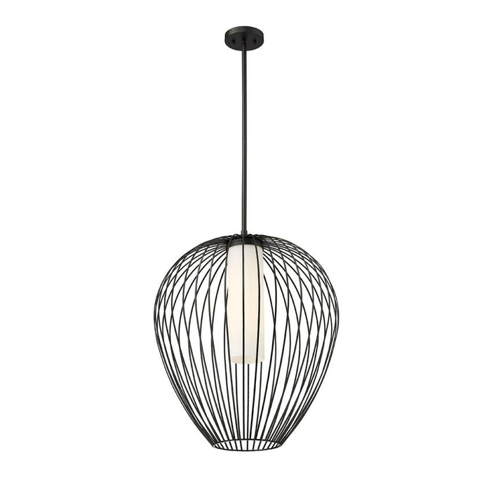 Savanti Matte Black 1 Light 22 Inch Pendant Z-Lite 7507-22MB | theLightShop