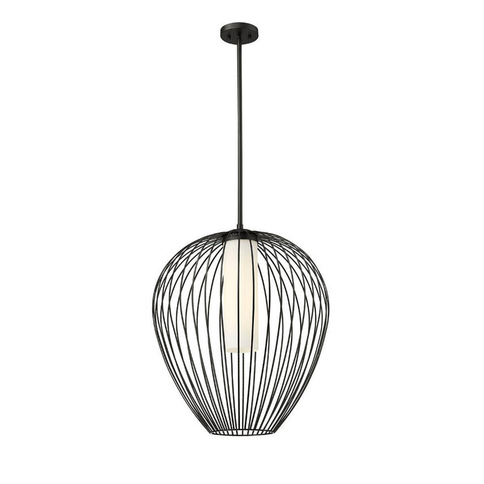Savanti Matte Black 1 Light 22 Inch Pendant Z-Lite 7507-22MB | theLightShop