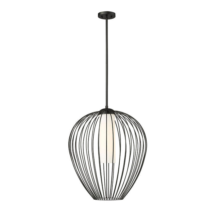 Savanti Matte Black 1 Light 22 Inch Pendant Z-Lite 7507-22MB | theLightShop