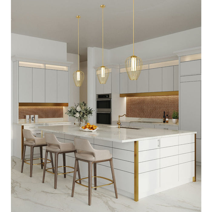 Savanti Modern Gold 1 Light 12 Inch Pendant Z-Lite 7507-12MGLD | theLightShop