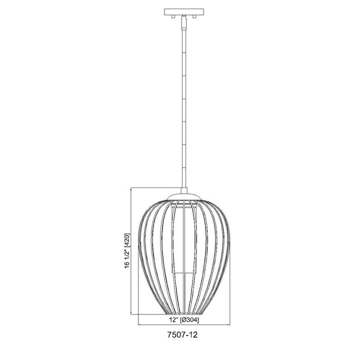 Savanti Modern Gold 1 Light 12 Inch Pendant Z-Lite 7507-12MGLD | theLightShop