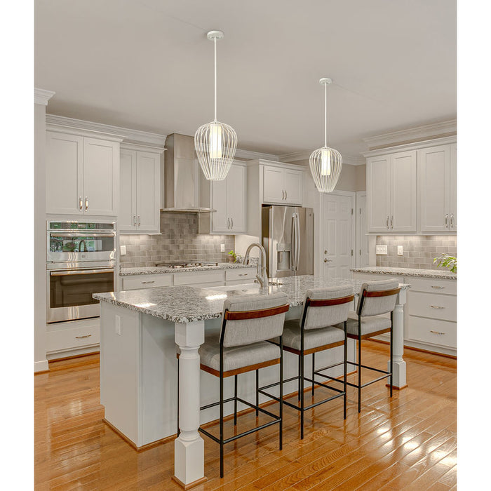 Savanti Textured White 1 Light 12 Inch Pendant Z-Lite 7507-12TW | theLightShop
