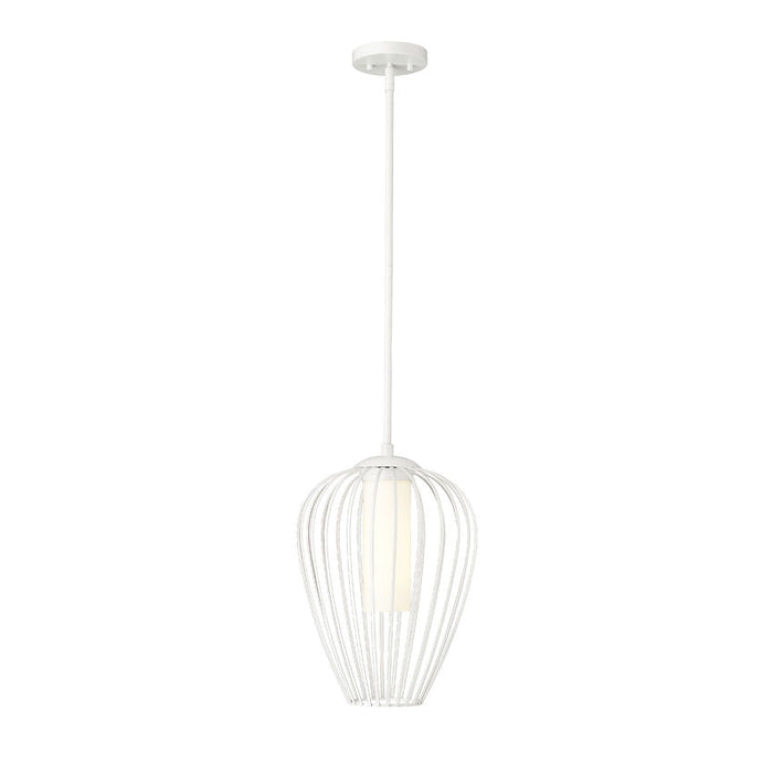 Savanti Textured White 1 Light 12 Inch Pendant Z-Lite 7507-12TW | theLightShop
