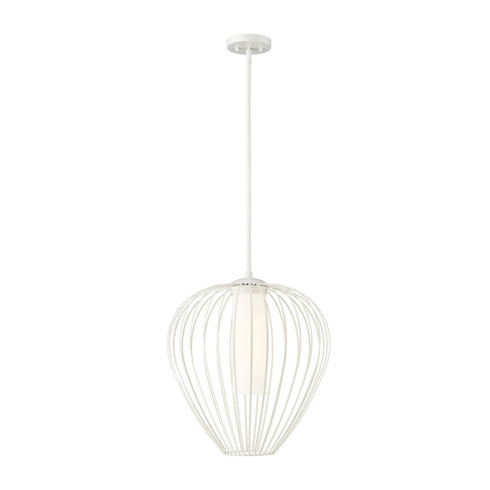 Savanti Textured White 1 Light 18 Inch Pendant Z-Lite 7507-18TW | theLightShop