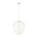 Savanti Textured White 1 Light 18 Inch Pendant Z-Lite 7507-18TW | theLightShop