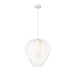 Savanti Textured White 1 Light 18 Inch Pendant Z-Lite 7507-18TW | theLightShop